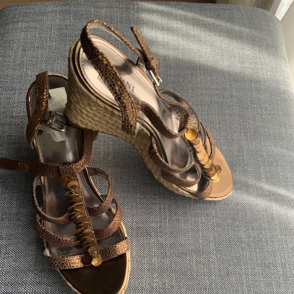 Wedge Sandals - Brown